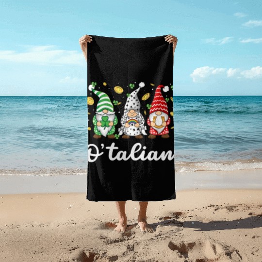 O'talian St. Patrick Italian Pride Italy Flag Beach Towels