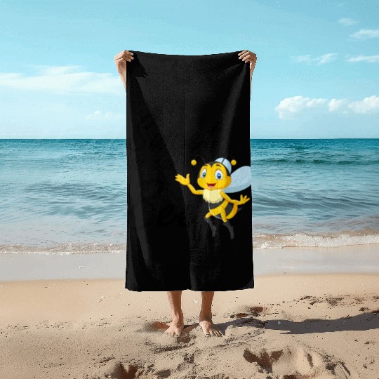 Sweet As Can Bee Sweet baby, Cute honey bee Beach Towels