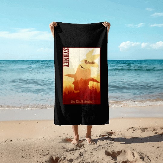 Sidney Nebraska wild west town Beach Towels