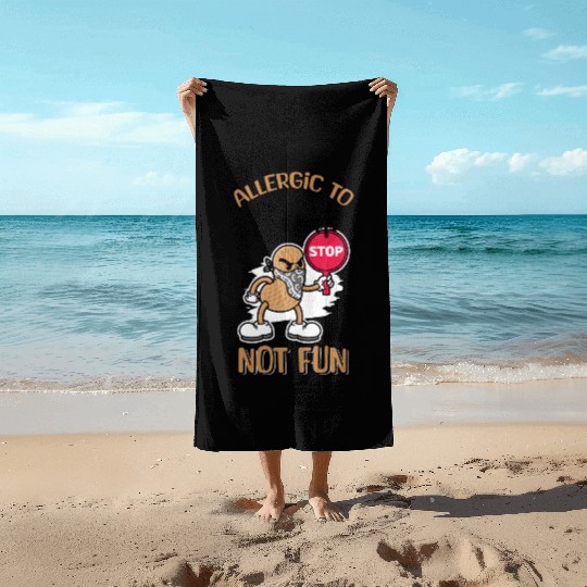 Allergic To Peanuts Not Fun Peanut Allergic Beach Towels