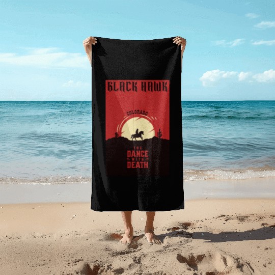 Black Hawk Colorado wild west town Beach Towels