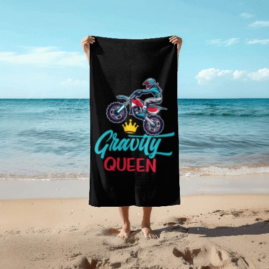 Motocross Gravity Queen Beach Towels