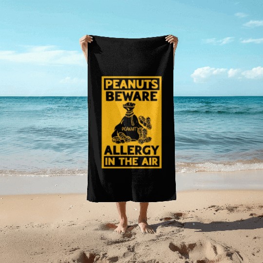 Peanuts Beware Allergy In The Air Peanut Allergic Beach Towels