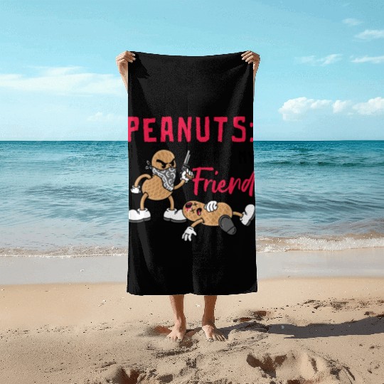 Peanuts Not My Friend Peanut Allergic Beach Towels
