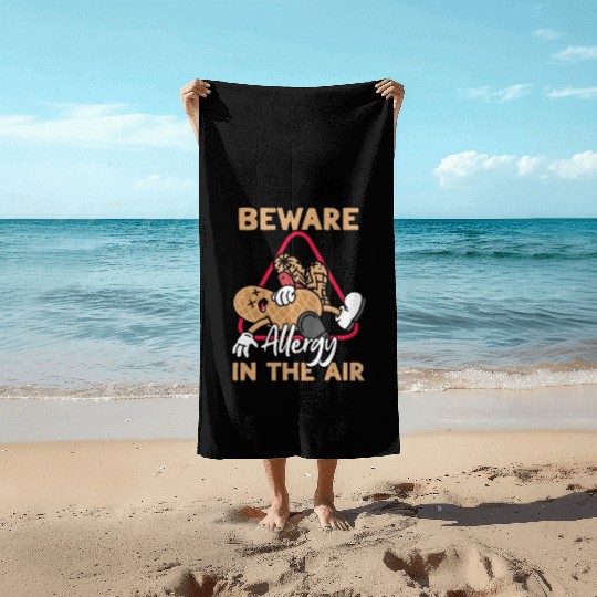 Peanuts Beware Allergy In The Air Peanut Allergic Beach Towels
