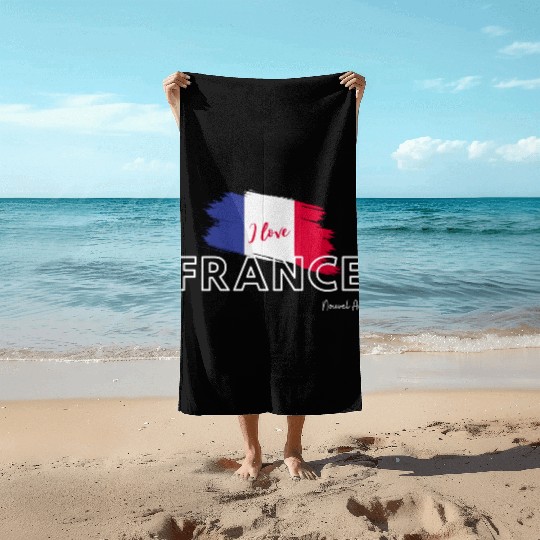 I love France Beach Towels
