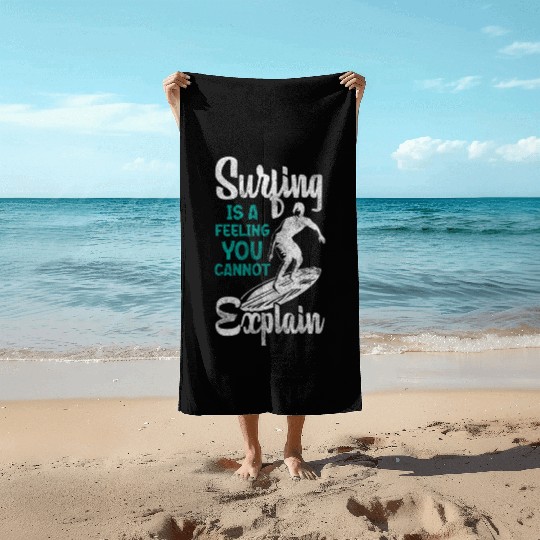 Surfer Surfer Boy Surfboard Nature Beach Towels