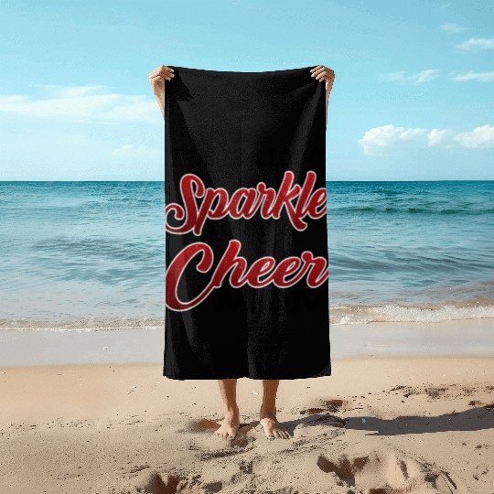 It Takes A Lot Of Sparkle To Be A Cheer Mom 2 Beach Towels