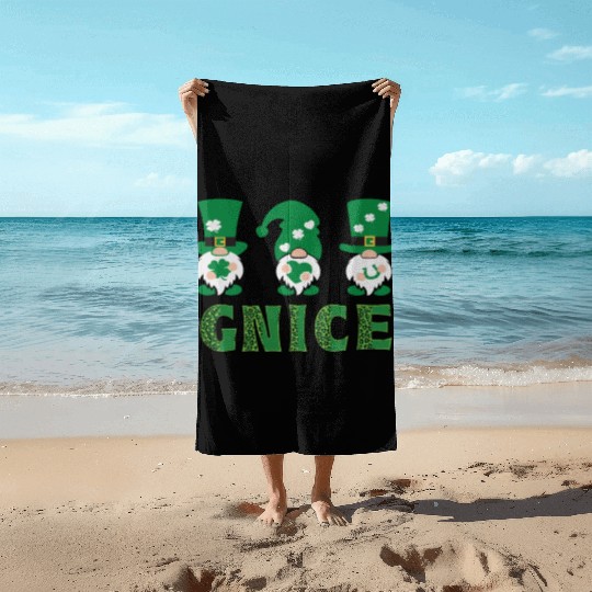Garden Gnomes Gnome Lover Funny Gnome Gardening Beach Towels