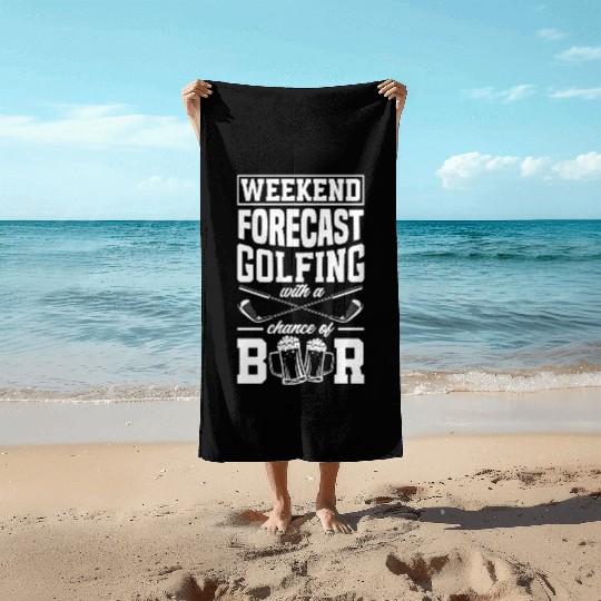 Golf Weekend Beer Drinking Golf Playing Beach Towels