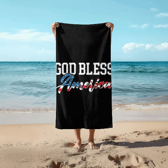 Patriotic America USA Flag 4th Of July American Beach Towels