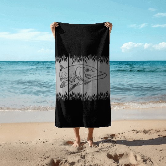 fish - fishing - fishermen Beach Towels