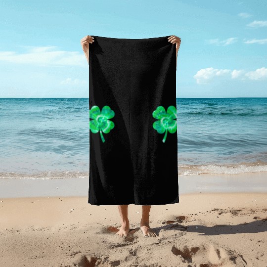 Shamrock Boobs Tie Dye Irish Boobies St Patricks Beach Towels