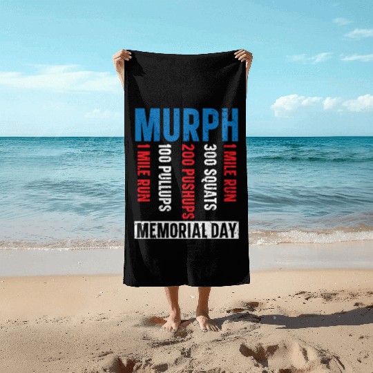 Patriotic Veteran USA Flag American Memorial Day Beach Towels