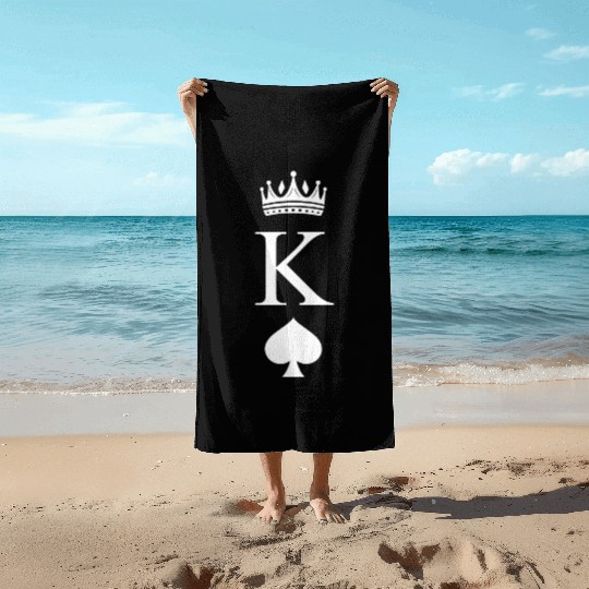 King of Spades - Boyfriend gift for Valentine's Beach Towels