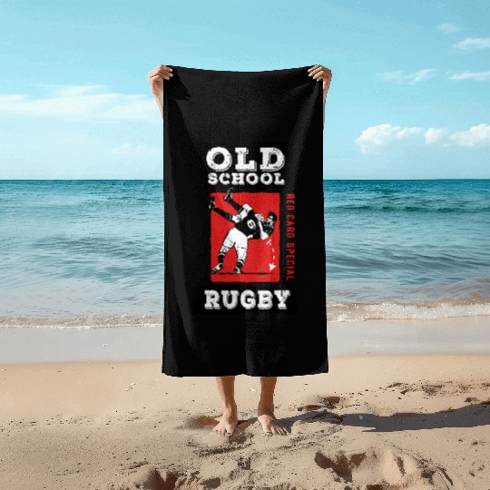 Old School Rugby Red Card Special Beach Towels