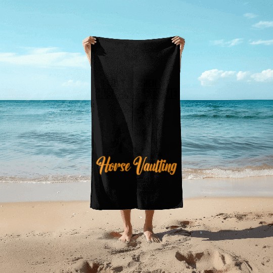 Funny Equestrian Horse Vaulting Wife Beach Towels