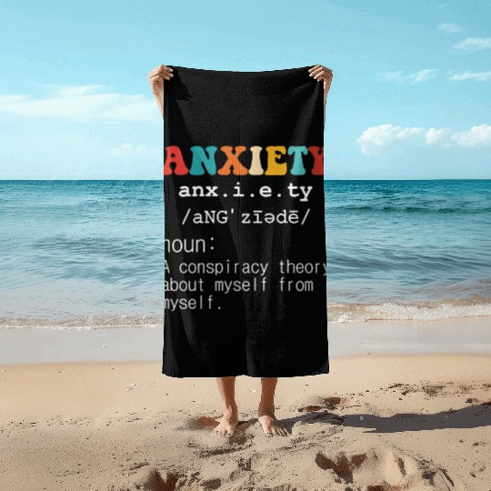 Anxiety A Conspiracy Theory About Myself From Myse Beach Towels