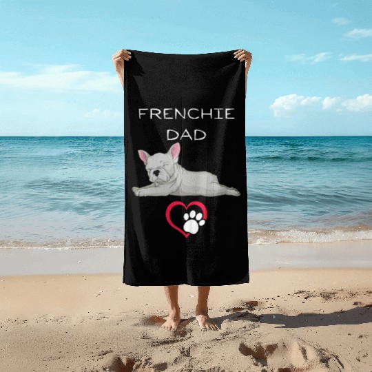 Frenchie Dad Classic Beach Towels
