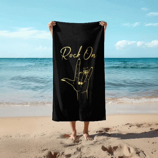Rock On Bachelorette Party Beach Towels