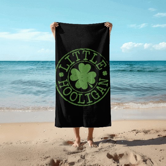 Little Hooligan Irish Clovers Kids Boy Girl St Pat Beach Towels