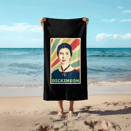 Emily Dickinson Vintage Colors Beach Towels
