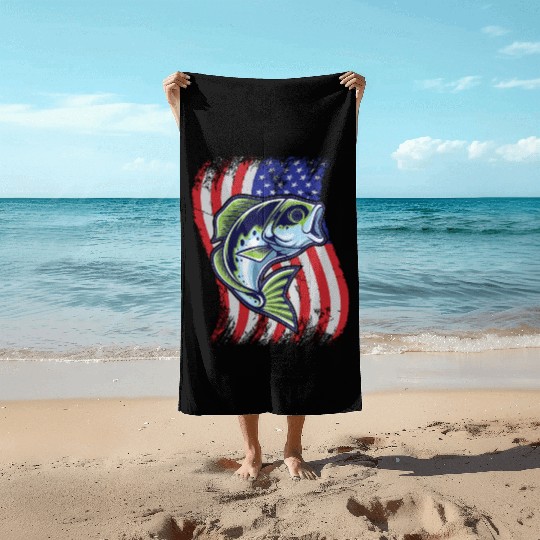 US Bass Fish Beach Towels
