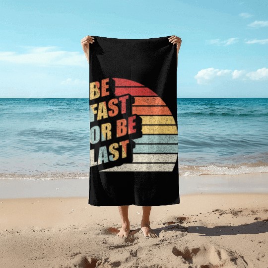 Fast Car Quote Drag Racing Gift Vintage Retro Rac Beach Towels