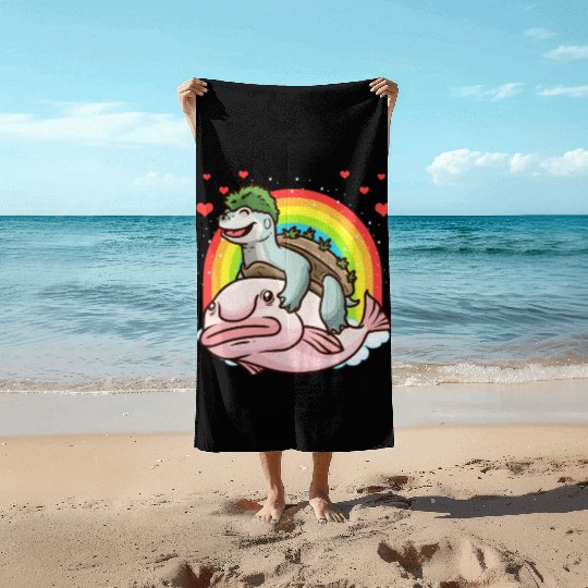 Mary River Turtle And Blobfish Beach Towels
