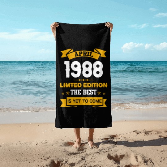 April 1988 Birthday Surprise Beach Towels