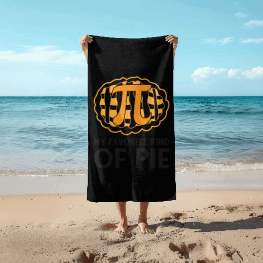 Pi Day Pie Math Number Pi Symbol Food Beach Towels