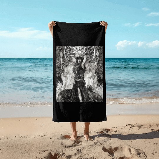 The Goddess Hecate Tarot Card Triple Wiccan Pagan Beach Towels