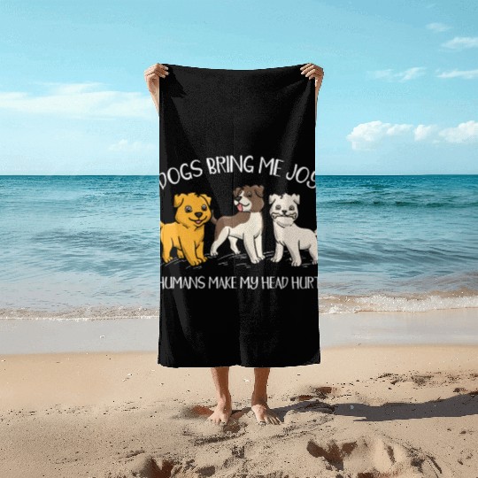Dog Owner Dog Lover Dog Breeder Paw Love Puppy Beach Towels