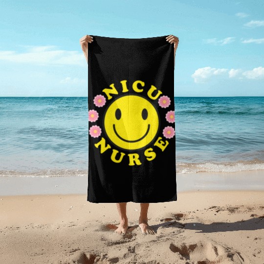 Funny NICU Nurse Costume Beach Towels