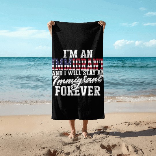 US Immigrant Indigenous USA Immigrants america Beach Towels