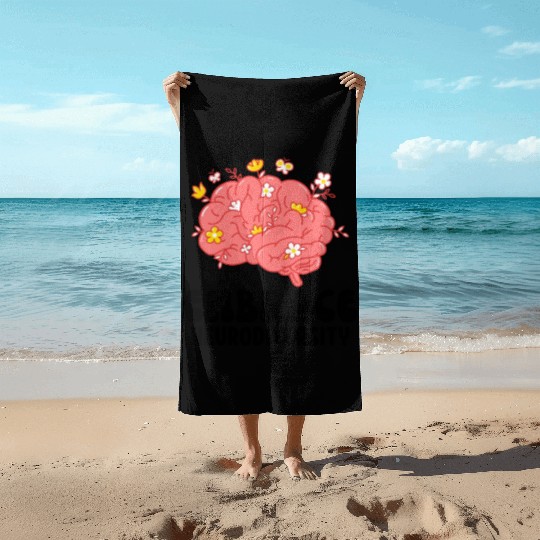 Embrace Neurodiversity Beach Towels