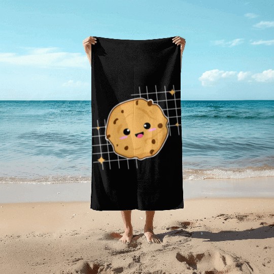 kawaii cookie Beach Towels