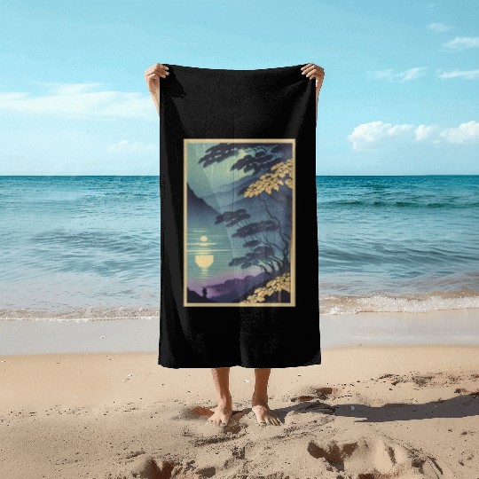 Get Lost in the Serenity of Rainforest Night Beach Towels