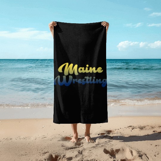 Maine Wrestling Beach Towels