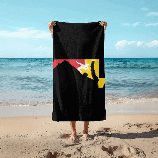 Maryland Wrestling Beach Towels