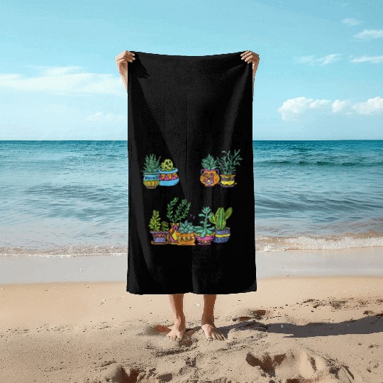Easily Distracted Plants Botany Teacher Planting Beach Towels