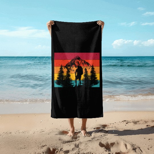 The Mountains Are Calling Outdoor Mountain Hiking Beach Towels