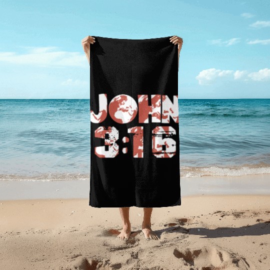 John 3-16 World Beach Towels