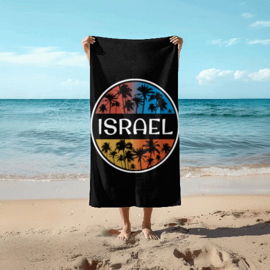 Israel Stylish Vacation Souvenir Palm Tree Beach Towels
