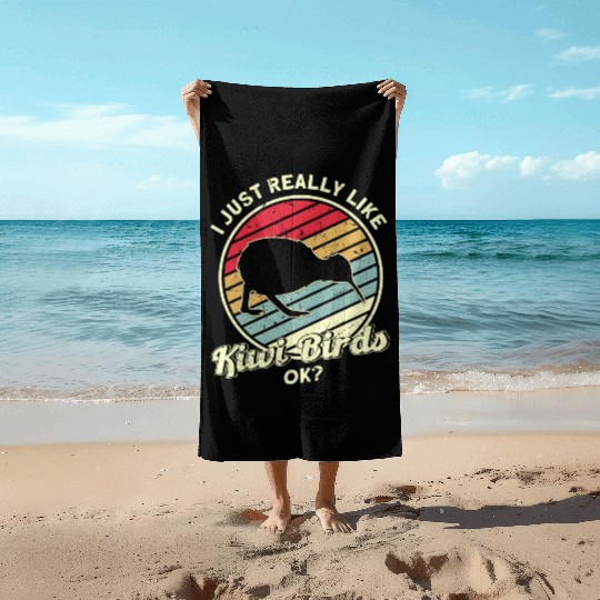 Bird Lover Endangered Species Kiwi Bird Beach Towels