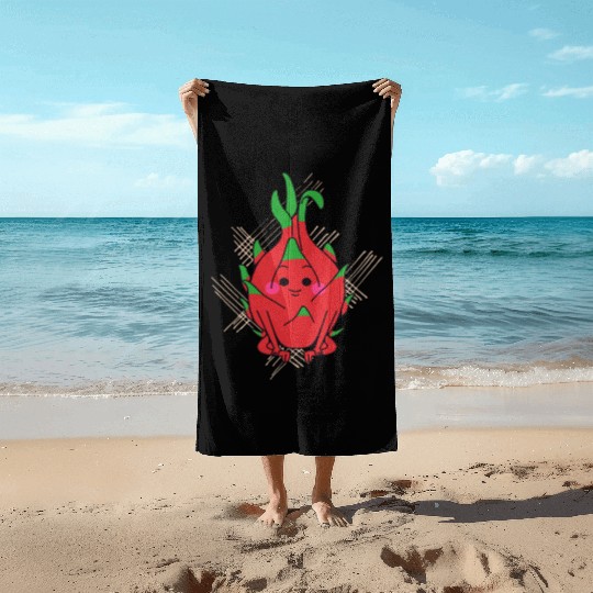 dragon fruit - fruits in season Beach Towels