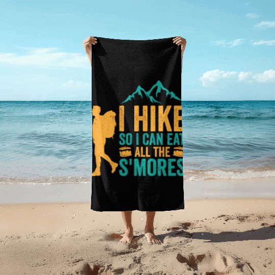 Hiking Camping Mountain Hiker Beach Towels