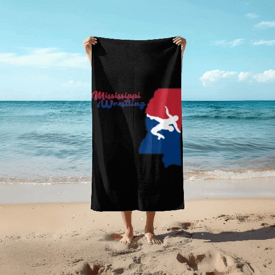 Mississippi Wrestling Beach Towels