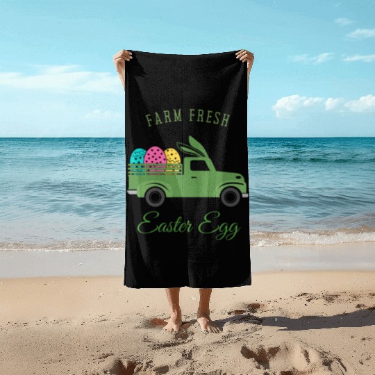 Farm Fresh Easter Day Beach Towels