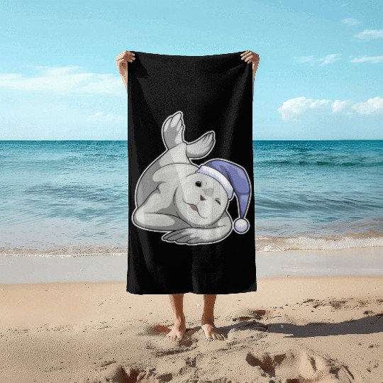 Seal Sleeping Nightcap Beach Towels
